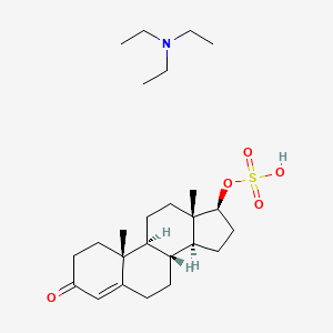 molecular formula C25H43NO5S B1512329 N,N-Diethylethanamine;[(8R,9S,10R,13S,14S,17S)-10,13-dimethyl-3-oxo-1,2,6,7,8,9,11,12,14,15,16,17-dodecahydrocyclopenta[a]phenanthren-17-yl] hydrogen sulfate CAS No. 20997-99-3