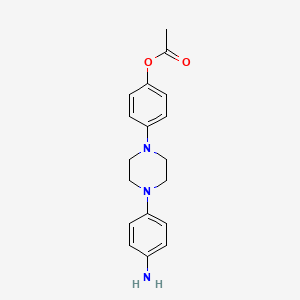 molecular formula C18H21N3O2 B15123296 [4-[4-(4-aminophenyl)piperazin-1-yl]phenyl] acetate 