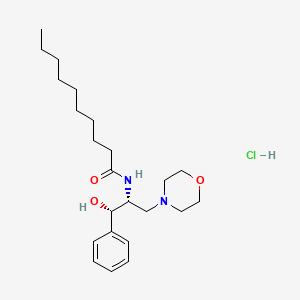 molecular formula C23H39ClN2O3 B1512335 Decanamide,N-[(1R,2S)-2-hydroxy-1-(4-morpholinylmethyl)-2-phenylethyl]-,rel- 