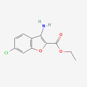 molecular formula C11H10ClNO3 B1512336 3-Amino-6-clorobenzo[b]furano-2-carboxilato de etilo CAS No. 1228148-47-7