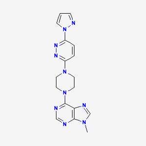 9-methyl-6-{4-[6-(1H-pyrazol-1-yl)pyridazin-3-yl]piperazin-1-yl}-9H-purine