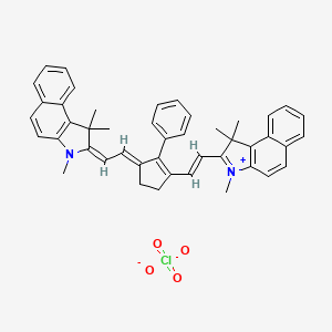 1,1,3-Trimethyl-2-((E)-2-(2-phenyl-3-[(E)-2-(1,1,3-trimethyl-1,3-dihydro-2H-benzo[E]indol-2-ylidene)ethylidene]-1-cyclopenten-1-YL)vinyl)-1H-benzo[E]indolium perchlorate