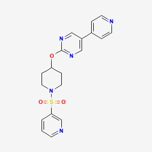 molecular formula C19H19N5O3S B15123371 5-(Pyridin-4-yl)-2-{[1-(pyridine-3-sulfonyl)piperidin-4-yl]oxy}pyrimidine 