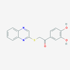 1-(3,4-Dihydroxyphenyl)-2-(quinoxalin-2-ylsulfanyl)ethan-1-one