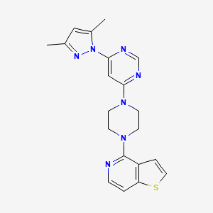 4-(3,5-dimethyl-1H-pyrazol-1-yl)-6-(4-{thieno[3,2-c]pyridin-4-yl}piperazin-1-yl)pyrimidine