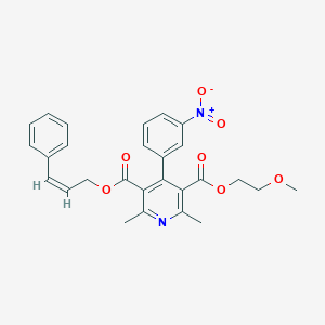 molecular formula C27H26N2O7 B151235 (Z)-脱氢西尼地平 CAS No. 146845-35-4