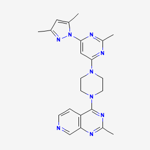 4-(3,5-dimethyl-1H-pyrazol-1-yl)-2-methyl-6-(4-{2-methylpyrido[3,4-d]pyrimidin-4-yl}piperazin-1-yl)pyrimidine