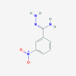 molecular formula C7H8N4O2 B15123512 3-Nitro-benzenecarboximidic acid, hydrazide 