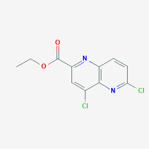 1,5-Naphthyridine-2-carboxylic acid, 4,6-dichloro-, ethyl ester