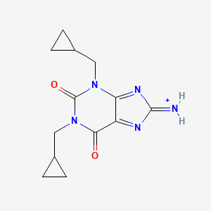 [1,3-Bis(cyclopropylmethyl)-2,6-dioxopurin-8-ylidene]azanium