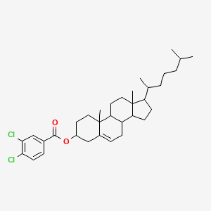 (3S,8S,9S,10R,13R,14S,17R)-10,13-Dimethyl-17-((R)-6-methylheptan-2-yl)-2,3,4,7,8,9,10,11,12,13,14,15,16,17-tetradecahydro-1H-cyclopenta[a]phenanthren-3-yl 3,4-dichlorobenzoate