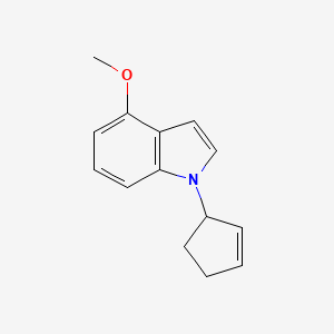 molecular formula C14H15NO B1512382 2-Cyclopentenyl-4-methoxy-1H-indole CAS No. 1028386-71-1