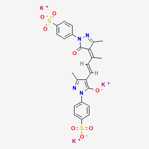 molecular formula C24H19K3N4O8S2 B1512386 1,1'-Bis(4-sulfophenyl)-5,5'-dihydroxy-3,3',A-trimethylpyrazolo-4,4'-trimethine oxonole tripotassium salt 