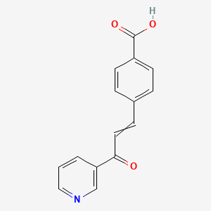 molecular formula C15H11NO3 B1512398 4-[3-Oxo-3-(pyridin-3-yl)prop-1-en-1-yl]benzoic acid 
