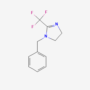 molecular formula C11H11F3N2 B1512411 1-Benzyl-2-(trifluoromethyl)-4,5-dihydro-1H-imidazole 