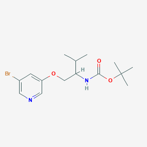 molecular formula C15H23BrN2O3 B1512415 tert-Butyl {1-[(5-bromopyridin-3-yl)oxy]-3-methylbutan-2-yl}carbamate CAS No. 882169-80-4