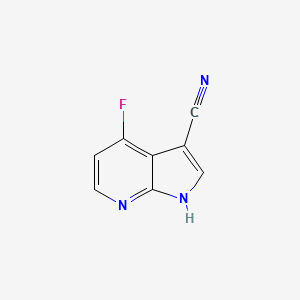molecular formula C8H4FN3 B1512417 4-Fluoro-1H-pyrrolo[2,3-b]pyridine-3-carbonitrile CAS No. 1260383-56-9