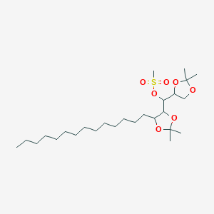 molecular formula C26H50O7S B15124224 [(2,2-Dimethyl-1,3-dioxolan-4-yl)-(2,2-dimethyl-5-tetradecyl-1,3-dioxolan-4-yl)methyl] methanesulfonate 