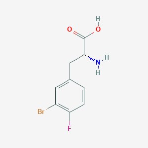 molecular formula C9H9BrFNO2 B15124278 3-Bromo-4-fluoro-D-phenylalanine 