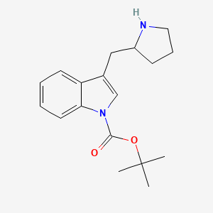 molecular formula C18H24N2O2 B1512432 3-Pyrrolidin-2-ylmethyl-indole-1-carboxylic acid tert-butyl ester 
