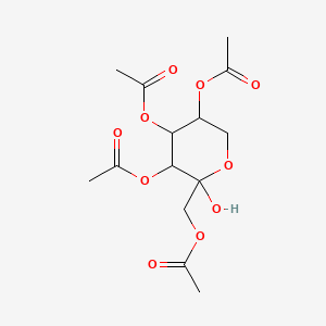 molecular formula C14H20O10 B15124362 1,3,4,5-Tetra-O-acetyl-L-sorbopyranose CAS No. 55221-54-0