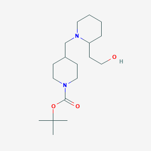 molecular formula C18H34N2O3 B1512438 1-Boc-4-[2-(2-Hydroxyethyl)piperidin-1-ylmethyl]piperidine 