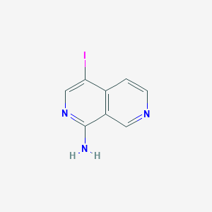 molecular formula C8H6IN3 B1512439 4-Iodo-2,7-naphthyridin-1-amine 