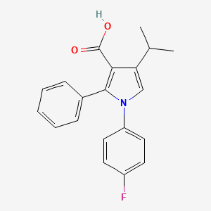 molecular formula C20H18FNO2 B1512451 1-(4-Fluorophenyl)-4-isopropyl-2-phenyl-1H-pyrrole-3-carboxylic acid 