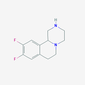 molecular formula C12H14F2N2 B1512452 9,10-difluoro-1,3,4,6,7,11b-hexahydro-2H-Pyrazino[2,1-a]isoquinoline 