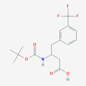 molecular formula C16H20F3NO4 B15124584 3-(Boc-amino)-4-[3-(trifluoromethyl)phenyl]butyric Acid 