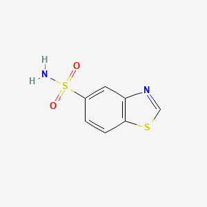 molecular formula C7H6N2O2S2 B15124600 1,3-Benzothiazole-5-sulfonamide CAS No. 21262-99-7