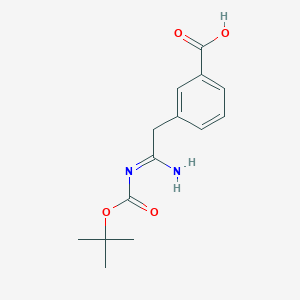 molecular formula C14H18N2O4 B1512466 3-(2-Tert-butoxycarbonylamino-2-imino-ethyl)-benzoic acid CAS No. 891782-64-2