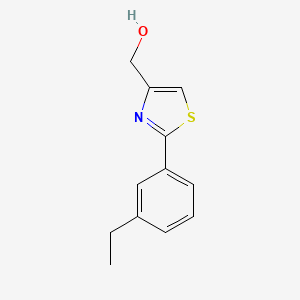 molecular formula C12H13NOS B1512467 [2-(3-Ethyl-phenyl)-thiazol-4-YL]-methanol 