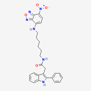 N-[6-[(4-nitro-2,1,3-benzoxadiazol-7-yl)amino]hexyl]-2-(2-phenyl-1H-indol-3-yl)acetamide