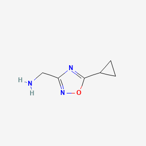 molecular formula C6H9N3O B1512468 (5-环丙基-1,2,4-恶二唑-3-基)甲胺 CAS No. 1082420-52-7