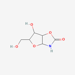 molecular formula C6H9NO5 B15124680 6-Hydroxy-5-(hydroxymethyl)tetrahydrofuro[2,3-d][1,3]oxazol-2(3H)-one 