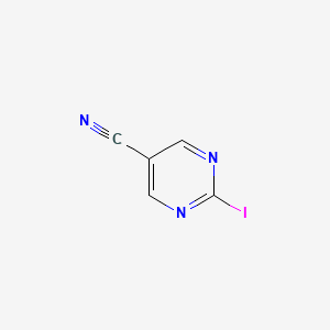 molecular formula C5H2IN3 B15124701 2-Iodopyrimidine-5-carbonitrile 