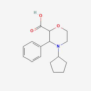 molecular formula C16H21NO3 B15124711 (2R,3S)-4-Cyclopentyl-3-phenylmorpholine-2-carboxylic acid 