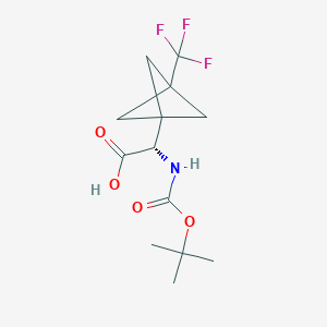 (2S)-2-{[(Tert-tutoxy)carbonyl]amino}-2-[3-(trifluoromethyl)bicyclo[1.1.1]pentan-1-yl]acetic acid