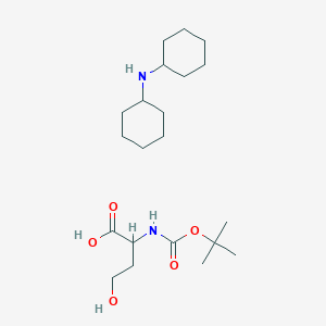 molecular formula C21H40N2O5 B15124729 (2S)-2-{[(tert-butoxy)carbonyl]amino}-4-hydroxybutanoic acid; N-cyclohexylcyclohexanamine 