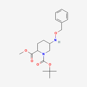 molecular formula C19H28N2O5 B15124794 (2S,5R)-5-(benzyloxyamino)piperidin-1,2-dicarboxylicacid1-tert-butylester2-methylester 