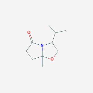 molecular formula C10H17NO2 B15124817 3-Isopropyl-7a-methyltetrahydropyrrolo[2,1-b][1,3]oxazol-5(6H)-one 