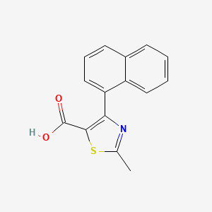 molecular formula C15H11NO2S B15124827 2-Methyl-4-(1-naphthalenyl)-5-thiazolecarboxylic acid 