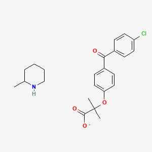 molecular formula C23H27ClNO4- B15124841 2-Methylpiperidinium2-(4-(4-chlorobenzoyl)phenoxy)-2-methylpropanoate 