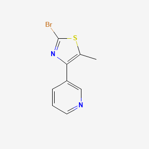molecular formula C9H7BrN2S B1512486 3-(2-Bromo-5-methyl-thiazol-4-YL)-pyridine 