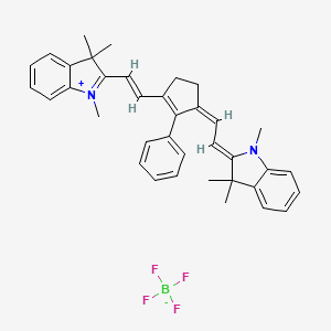 molecular formula C37H39BF4N2 B15124914 (2Z)-1,3,3-trimethyl-2-[(2Z)-2-[2-phenyl-3-[(E)-2-(1,3,3-trimethylindol-1-ium-2-yl)ethenyl]cyclopent-2-en-1-ylidene]ethylidene]indole;tetrafluoroborate 