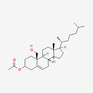 molecular formula C29H48O3 B15124925 Cholest-5-ene-3,19-diol,3-acetate, (3b)- 