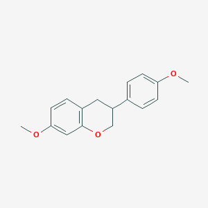 molecular formula C17H18O3 B15124937 7-methoxy-3-(4-methoxyphenyl)-3,4-dihydro-2H-chromene 