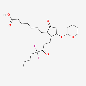 7-[2-(4,4-Difluoro-3-oxooctyl)-3-(oxan-2-yloxy)-5-oxocyclopentyl]heptanoic acid