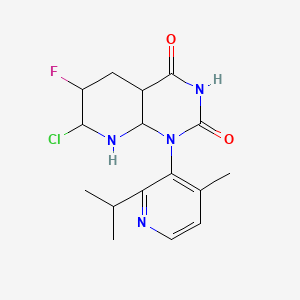 7-Chloro-6-fluoro-1-(4-methyl-2-propan-2-ylpyridin-3-yl)-4a,5,6,7,8,8a-hexahydropyrido[2,3-d]pyrimidine-2,4-dione